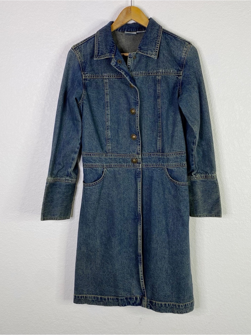 Vintage Jeanology Newport News Blue Jean Denim Coat Dress